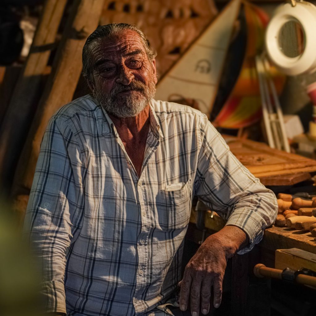 The maker at the workbench